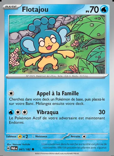 Flotajou, carte Pokémon PAR 041 — extension Faille Paradoxe
