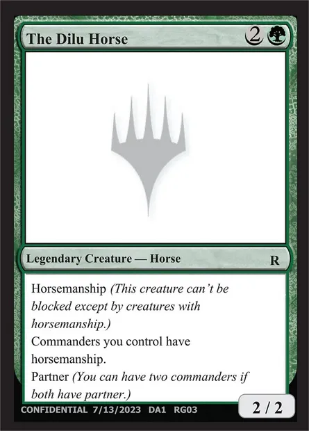 The Dilu Horse, Magic card UNK RG03d — Unknown Event set
