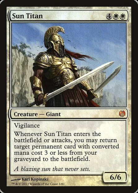 Sun Titan, Magic card DDL 1 — Duel Decks: Heroes vs. Monsters set