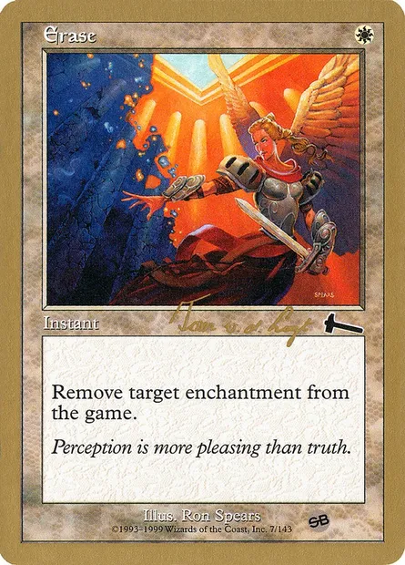 Erase, Magic card WC00 tvdl7sb — World Championship Decks 2000 set
