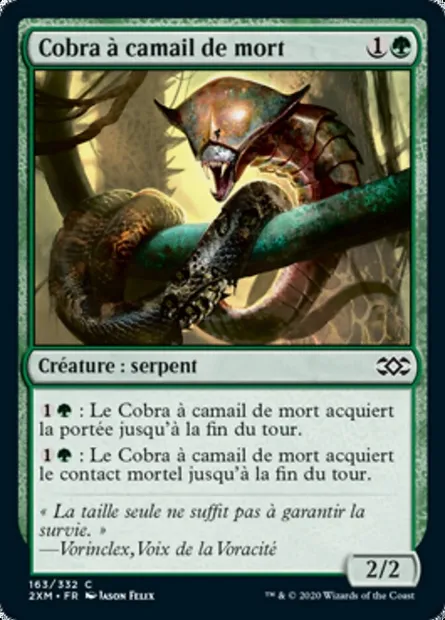 Cobra à camail de mort, carte Magic 2XM 163 — extension Double Masters