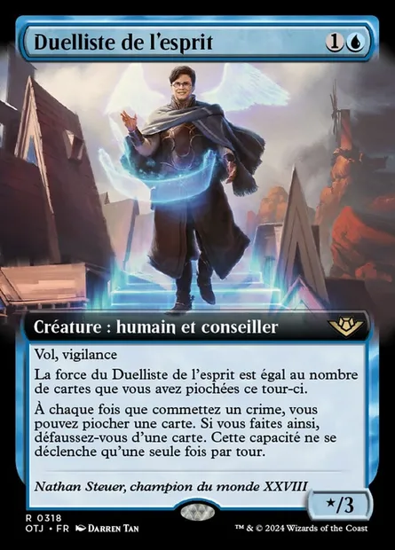 Duelliste de l'esprit, carte Magic OTJ 318 — extension Outlaws of Thunder Junction