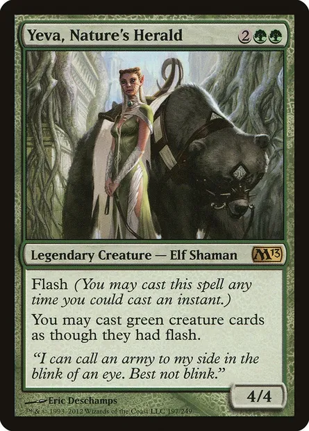 Yeva, Nature's Herald, Magic card M13 197 — Magic 2013 set