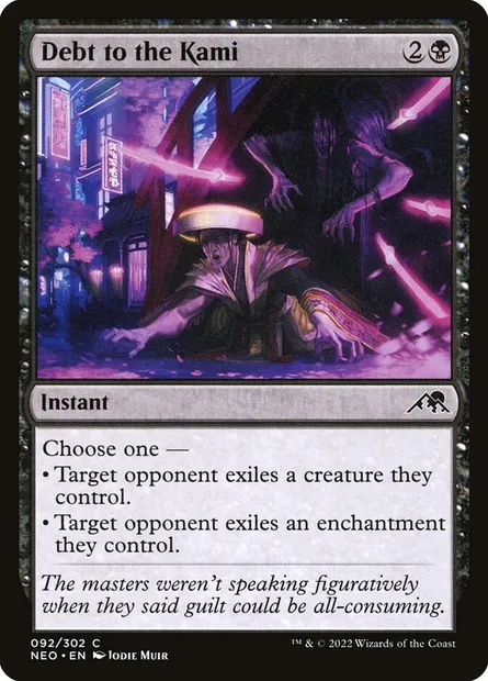 Debt to the Kami, Magic card NEO 92 — Kamigawa: Neon Dynasty set