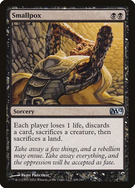 Smallpox, Magic card M12 108 — Magic 2012 set