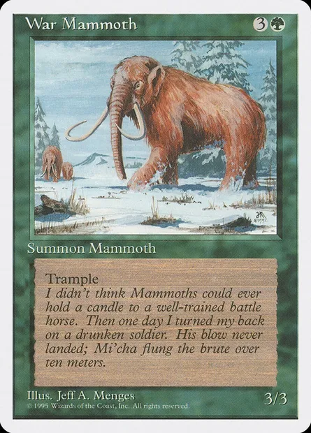 War Mammoth, Magic card 4ED 286 — Fourth Edition set