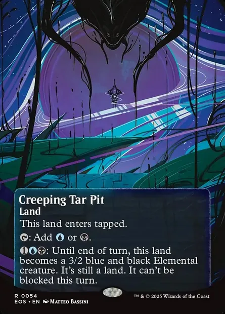 Creeping Tar Pit, Magic card EOS 54 — Edge of Eternities: Stellar Sights set