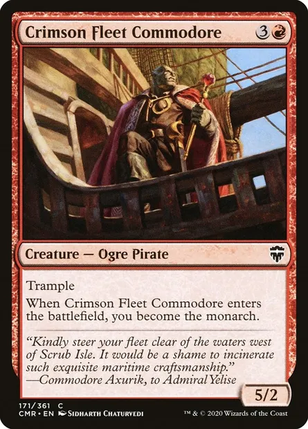 Crimson Fleet Commodore, Magic card CMR 171 — Commander Legends set