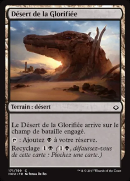 Désert de la Glorifiée, carte Magic HOU 171 — extension L’âge de la destruction