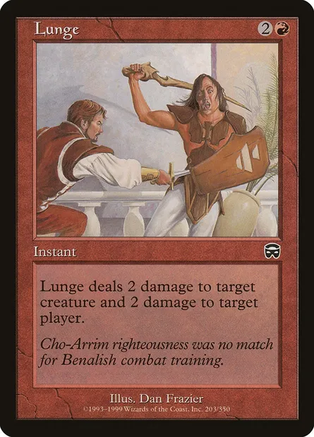 Lunge, Magic card MMQ 203 — Mercadian Masques set