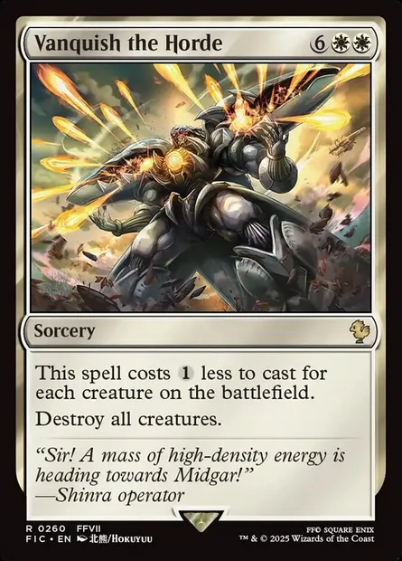 Vanquish the Horde, Magic card FIC 260 — Final Fantasy Commander set