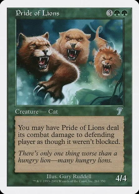 Pride of Lions, Magic card 7ED 261 — Seventh Edition set