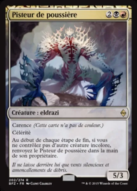 Pisteur de poussière, carte Magic BFZ 202 — extension La bataille de Zendikar