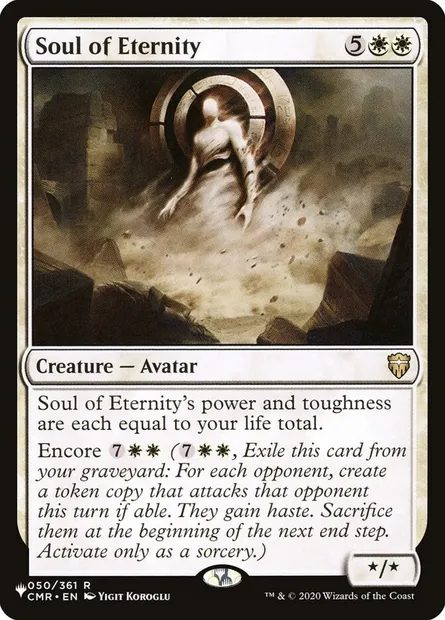 Âme de l'Éternité, carte Magic PLST CMR-50 — extension The List
