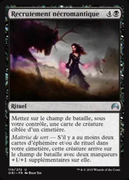 Recrutement nécromantique, carte Magic ORI 110 — extension Magic Origines