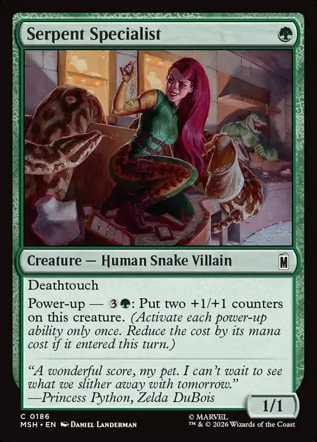 Serpent Specialist, Magic card MSH 186 — Marvel Super Heroes set
