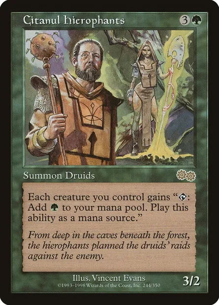 Citanul Hierophants, Magic card USG 244 — Urza's Saga set