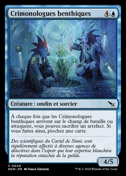 Crimonologues benthiques, carte Magic MKM 40 — extension Murders at Karlov Manor