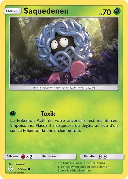 Saquedeneu, carte Pokémon CEC 5 — extension Éclipse Cosmique