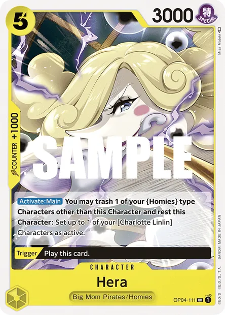 Hera, One Piece card OP04-111 — KINGDOMS OF INTRIGUE set