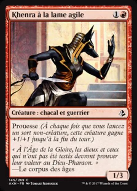 Khenra à la lame agile, carte Magic AKH 145 — extension Amonkhet