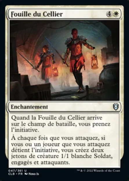 Fouille du Cellier, carte Magic CLB 47 — extension Commander Légendes : la bataille de la Porte de Baldur