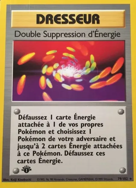 Double Suppression d'Énergie, carte Pokémon BS 79 — extension Set de Base