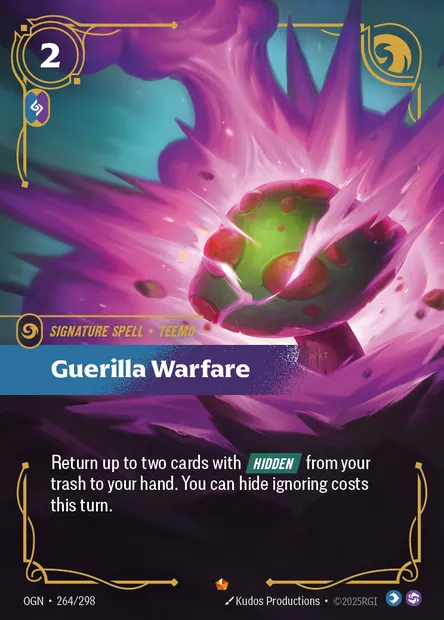 Guerilla Warfare, carte Riftbound OGN 264 — extension Origins