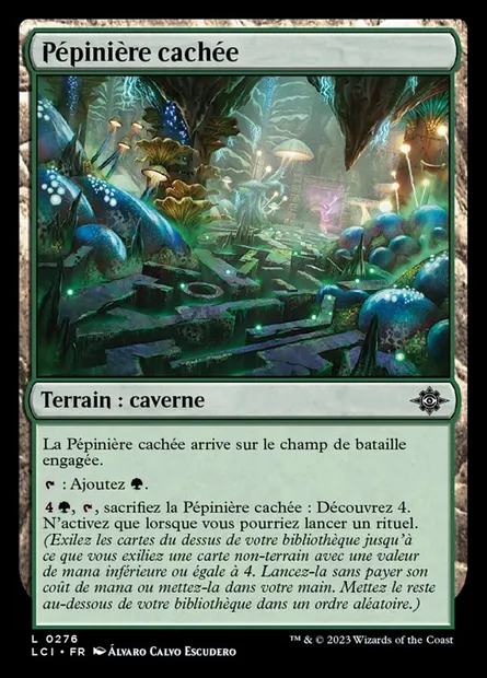 Pépinière cachée, carte Magic LCI 276 — extension The Lost Caverns of Ixalan