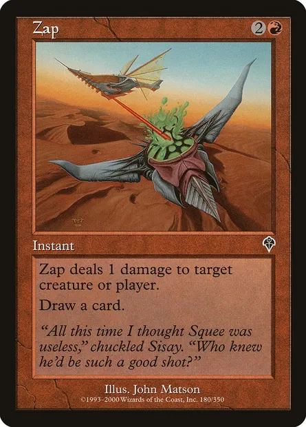 Zap, Magic card INV 180 — Invasion set