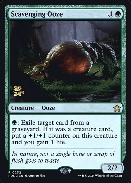 Scavenging Ooze, Magic card PFDN 232s — Foundations Promos set
