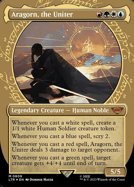 Aragorn, the Uniter, Magic card LTR 809 — The Lord of the Rings: Tales of Middle-earth set