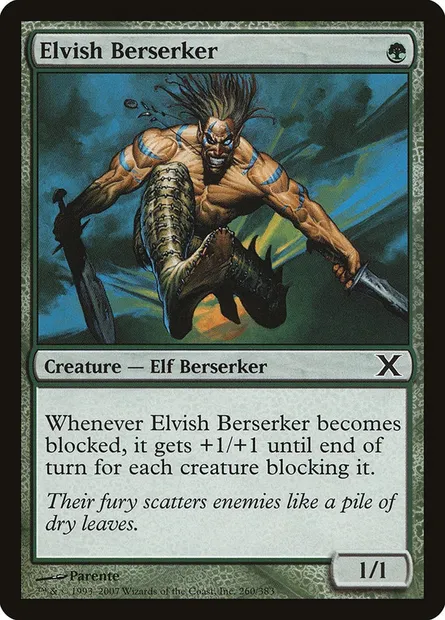 Elvish Berserker, Magic card 10E 260 — Tenth Edition set
