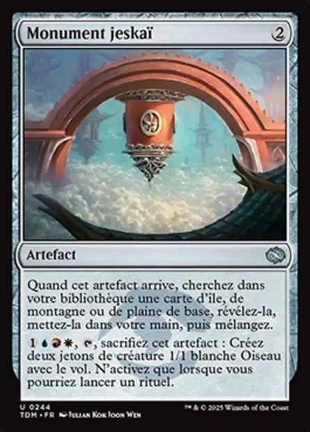 Monument jeskaï, carte Magic TDM 244 — extension Tarkir: Dragonstorm