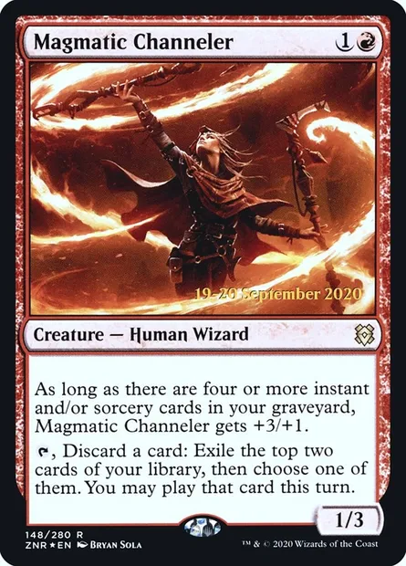 Magmatic Channeler, Magic card PZNR 148s — Zendikar Rising Promos set