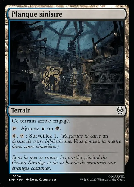 Planque sinistre, carte Magic SPM 184 — extension Marvel's Spider-Man