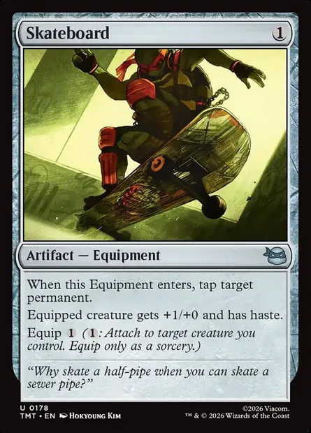 Skateboard, Magic card TMT 178 — Teenage Mutant Ninja Turtles set