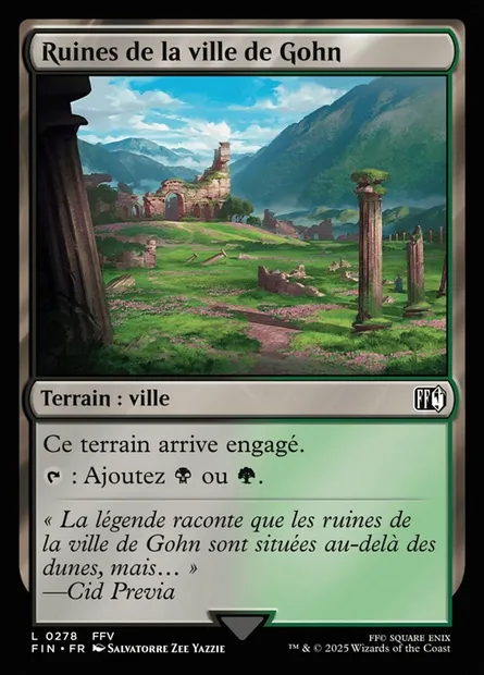 Ruines de la ville de Gohn, carte Magic FIN 278 — extension Final Fantasy