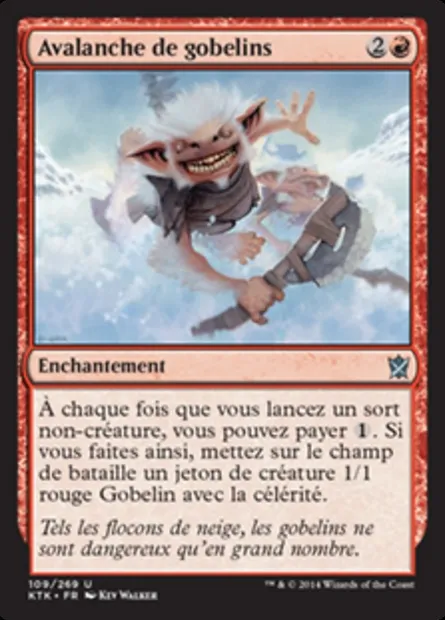 Avalanche de gobelins, carte Magic KTK 109 — extension Les Khans de Tarkir