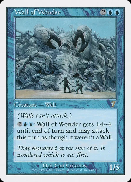 Mur des merveilles, carte Magic 7ED 112 — extension Septième Edition