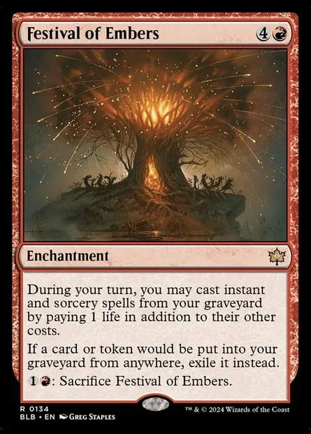 Festival of Embers, Magic card BLB 134 — Bloomburrow set