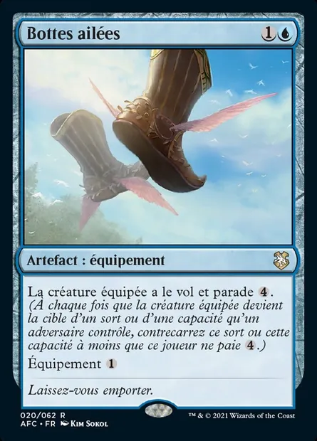 Bottes ailées, carte Magic AFC 20 — extension Forgotten Realms Commander