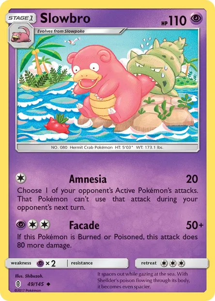 Slowbro, Pokémon card GRI 49 — Guardians Rising set