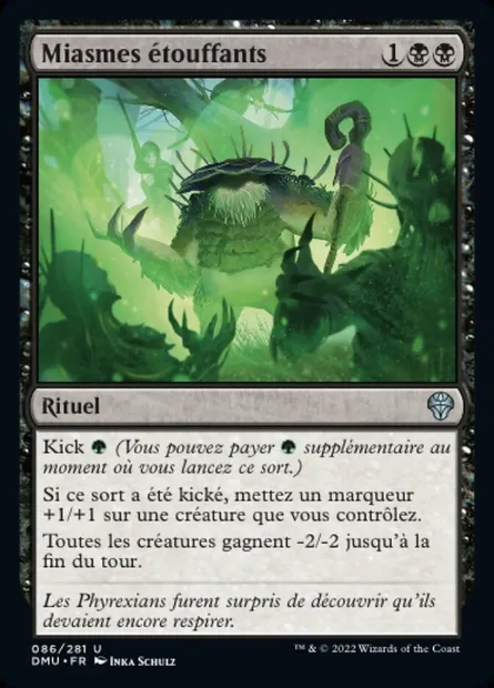 Miasmes étouffants, carte Magic DMU 86 — extension Dominaria Uni