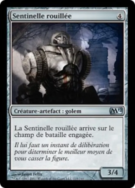 Sentinelle rouillée, carte Magic M12 215 — extension Magic 2012