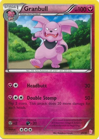 Granbull, Pokémon card TK6S 014 — XY Trainer Kit: Sylveon set