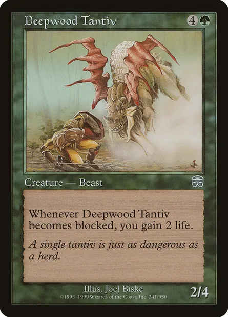 Deepwood Tantiv, Magic card MMQ 241 — Mercadian Masques set