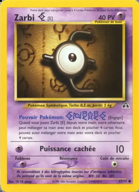 Zarbi E, carte Pokémon ND 67 — extension Neo Discovery