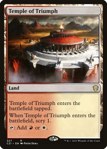 Temple of Triumph, Magic card C21 327 — Commander 2021 set