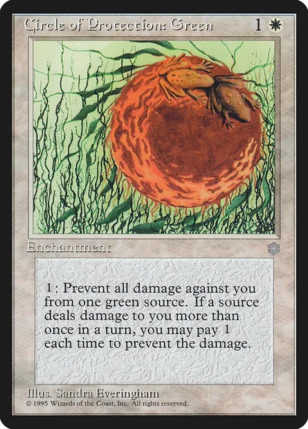 Cercle de protection : vert, carte Magic ICE 14 — extension Ere Glaciaire